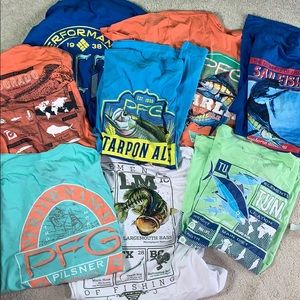 8 Pack Columbia PFG fishing t-shirts size medium